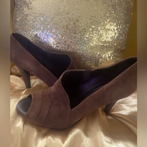 Donald Pliner Couture Suede Leather Boot Shoe Pump New Asymmetrical Design 9.5